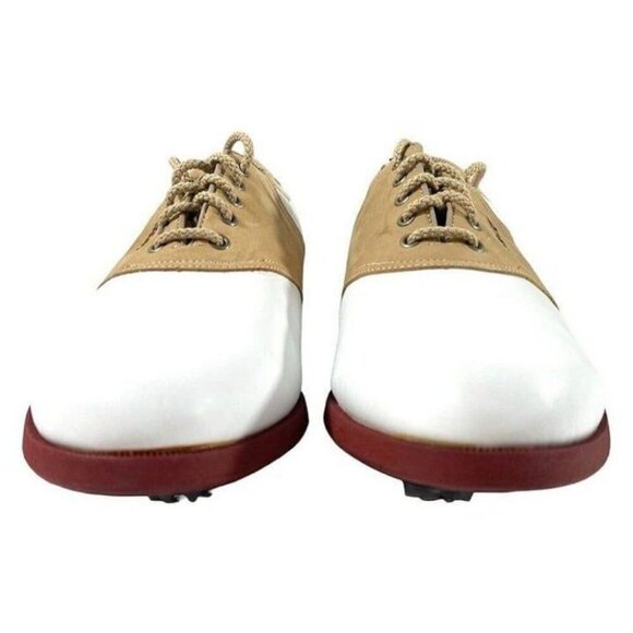 Footjoy FJ Women's SoftJoys Terrains White Brown Golf Shoes Size 8.5M 98308 - Picture 10 of 10